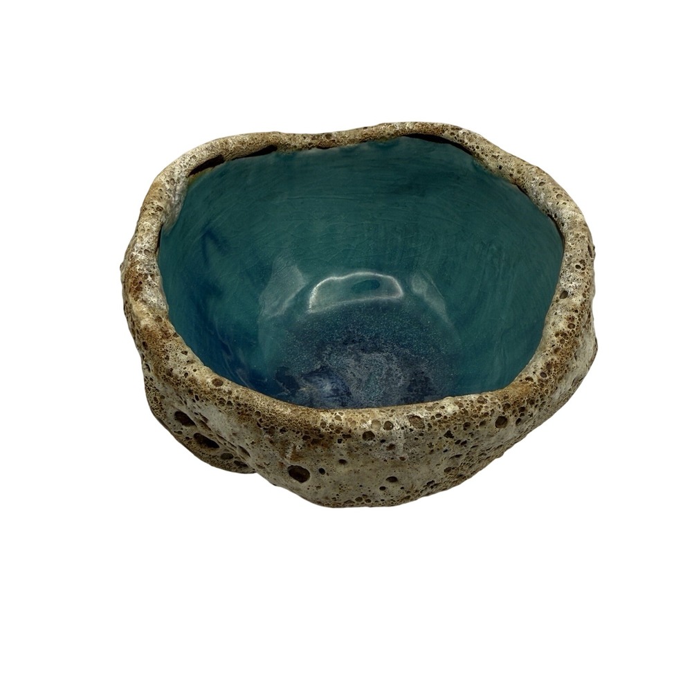 Jon Faulkner Bermuda Studio Pottery Rockpool Blue Crystalline Glaze Bowl